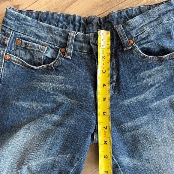 7 For All Mankind A Pocket Flare Leg Jeans Size 26 Back Pocket Embroidered Bling - Picture 5 of 11